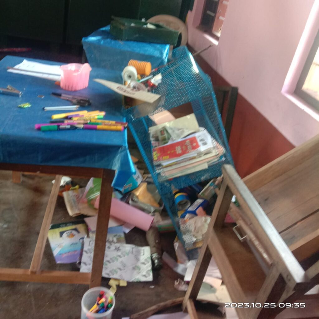 ಪೈಂಬೆಚ್ಚಾ ಲು ಸರ್ಕಾರಿ ಶಾಲೆ ಕಚೇರಿಯಲ್ಲಿರುವ ಸಾಮಗ್ರಿಗಳು ಹಾನಿ:ಕಿಡಿಗೇಡಿಗಳ ಕೃತ್ಯಕ್ಕೆ ಸ್ಥಳೀಯ ಅಕ್ರೋಶ: ಪೋಲಿಸ್ ದೂರು.