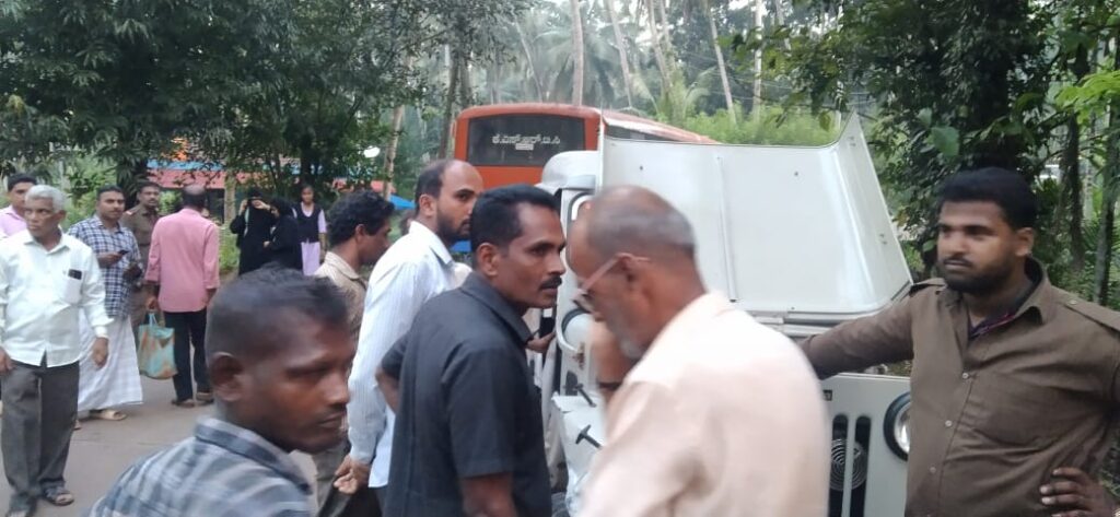ಕಾಂತಮಂಗಲದಲ್ಲಿ ಬಸ್ – ಜೀಪು ಅಪಘಾತ