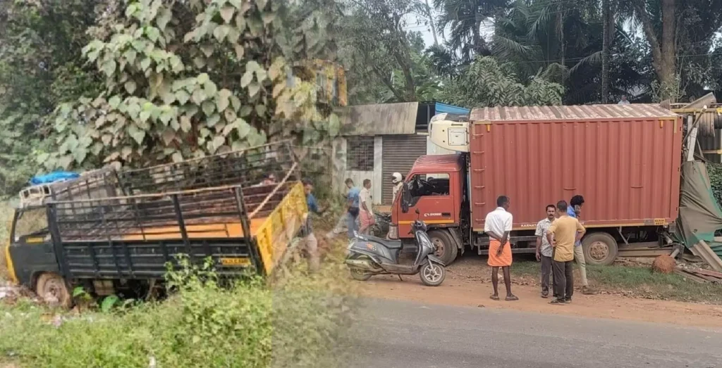 ಪೆರ್ನೆ :ಪದೇ ಪದೇ ಗ್ಯಾರೇಜ್ ಡಿಕ್ಕಿ ಹೊಡೆಯುತ್ತಿರುವ ವಾಹನಗಳು.ಒಂದೇ ದಿನ ಒಂದೇ ಸ್ಥಳ ಎರಡು ಅಪಘಾತ