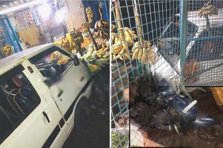 ನಿಯಂತ್ರಣ ತಪ್ಪಿ ಅಂಗಡಿಗೆ ನುಗ್ಗಿದ ಓಮ್ನಿ ಕಾರು