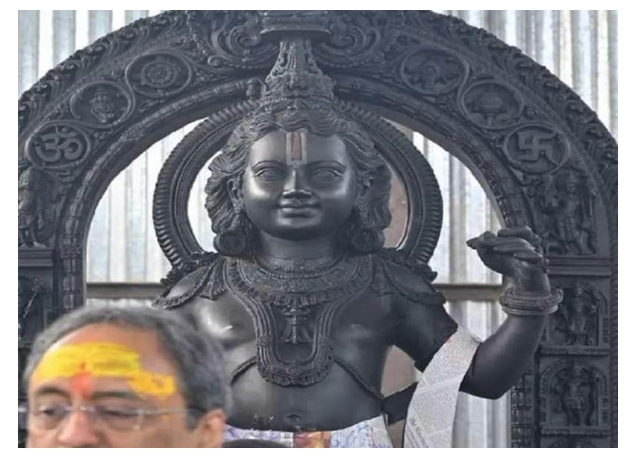 ಪ್ರಾಣಪ್ರತಿಷ್ಠಾಪನೆಗೊಳ್ಳಲಿರುವ ಬಾಲರಾಮನ ಮಂದಸ್ಮಿತ ವದನ ಅನಾವರಣ