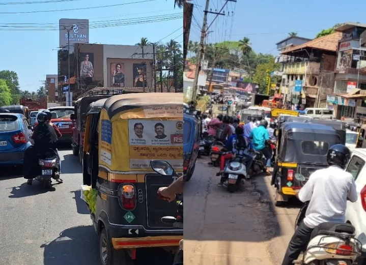 ಪುತ್ತೂರು: ಸುಲ್ತಾನ್ ಜ್ಯುವೆಲ್ಲರಿ ಶುಭಾರಂಭಕ್ಕೆ ನಟಿ ಪ್ರೀಯಾಮಣಿ ಬರಬೇಕಿದ್ದ, ಸಂದರ್ಭದಲ್ಲಿ ಟ್ರಾಫಿಕ್ ಜಾಮ್ ನಲ್ಲಿ‌ ಸಿಲುಕಿದ ಅಂಬ್ಯುಲೆನ್ಸ್..!! ವೃದ್ಧರು, ರೋಗಿಗಳ ಪರದಾಟ : ಪುತ್ತೂರಿನ ಜನತೆ ವ್ಯಾಪಕ ಆಕ್ರೋಶ..!!