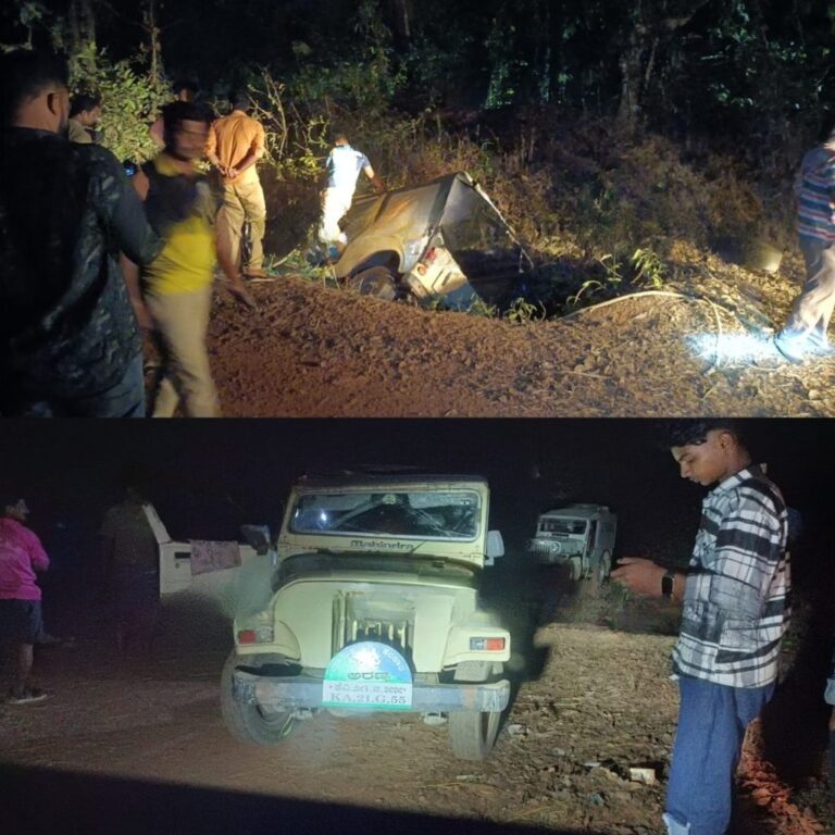 ಉಪ್ಪಿನಂಗಡಿ ವಲಯ ಅರಣ್ಯ ಇಲಾಖೆಯ ವಾಹನ ತಡ ರಾತ್ರಿ ಕೊಕ್ಕಡ ಬಳಿ ಪಲ್ಟಿ