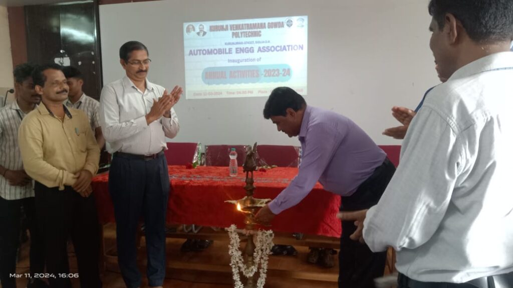 ಕೆ ವಿ ಜಿ ಪಾಲಿಟೆಕ್ನಿಕ್: ಆಟೋಮೊಬೈಲ್ ಇಂಜಿನಿಯರಿಂಗ್ ಅಸೋಸಿಯೇಷನ್ ವಾರ್ಷಿಕ ಚಟುವಟಿಕೆಗಳಿಗೆ ಚಾಲನೆ