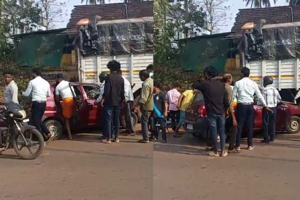 ಪುತ್ತೂರು : ನಿಂತಿದ್ದ ಗೂಡ್ಸ್ ಲಾರಿಗೆ ಕಾರು ಡಿಕ್ಕಿ ; ನಾಲ್ವರಿಗೆ ಗಂಭೀರ ಗಾಯ