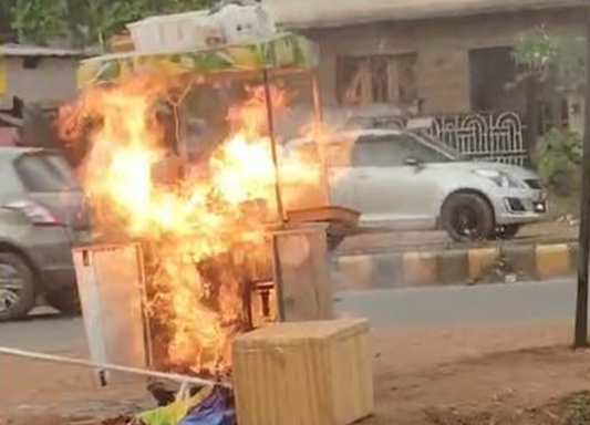 ಉಳ್ಳಾಲ : ಹೊತ್ತಿ ಉರಿದು ಭಸ್ಮವಾದ ಸ್ವೀಟ್ ಕಾರ್ನ್ ಸ್ಟಾಲ್‌..!!