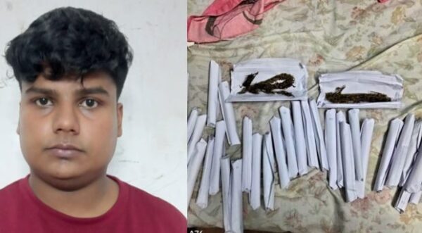 ಗಾಂಜಾ ಮಾರಾಟದಲ್ಲಿ ತೊಡಗಿದ್ದ ವಿದ್ಯಾರ್ಥಿ ಪೊಲೀಸ್ ಬಲೆಗೆ .