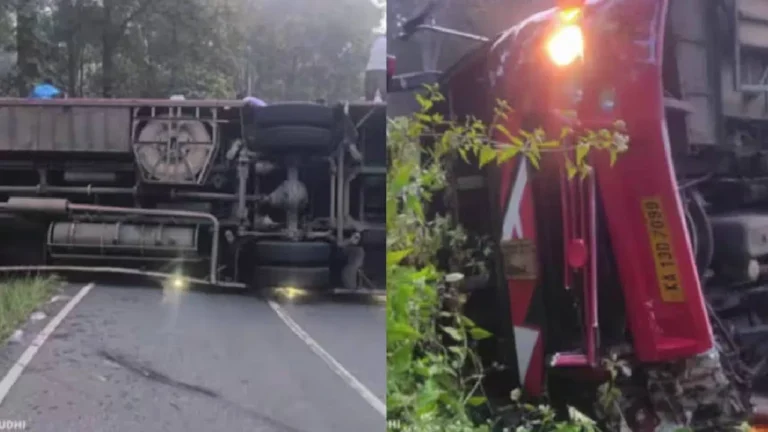 ಶಬರಿಮಲೆಯಿಂದ ವಾಪಸಾಗುವಾಗ ಕರ್ನಾಟಕದ ಯಾತ್ರಿಕರಿದ್ದ ಬಸ್ ಪಲ್ಟಿ, ಹಲವರಿಗೆ ಗಾಯ 