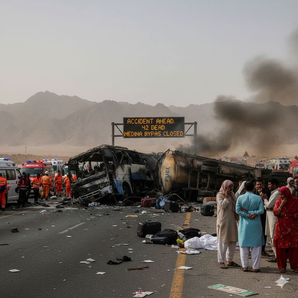Madina Bus Accident: ಸೌದಿ ಅರೇಬಿಯಾದ ಮದೀನಾದಲ್ಲಿ ಭಾರತೀಯ ಹಜ್ ಯಾತ್ರಿಕರ ಭೀಕರ ಬಸ್ ದುರಂತ – 40ಕ್ಕೂ ಅಧಿಕ ಮಂದಿ ಸಜೀವ ದಹನ