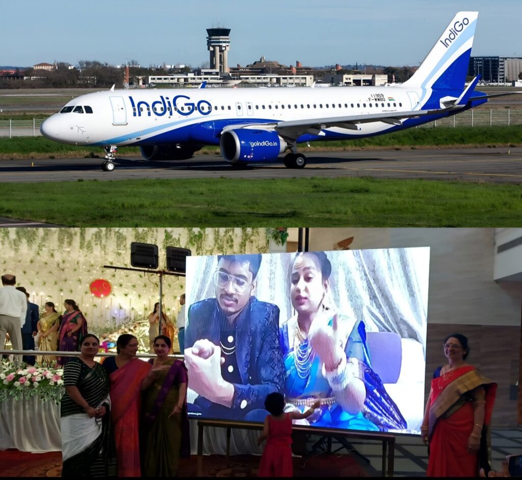 ಕೊನೇ ಕ್ಷಣದಲ್ಲಿ ರದ್ದಾದ ಇಂಡಿಗೋ ವಿಮಾನ: ವಿಡಿಯೋ ಕಾನ್ಫರೆನ್ಸ್ ಮೂಲಕ ಆರತಕ್ಷತೆಯಲ್ಲಿ ಭಾಗಿಯಾದ ನವ ಜೋಡಿ!